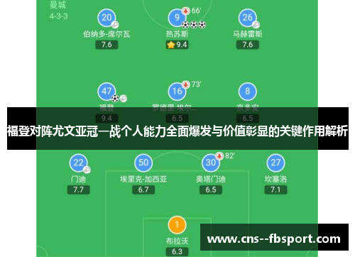 福登对阵尤文亚冠一战个人能力全面爆发与价值彰显的关键作用解析